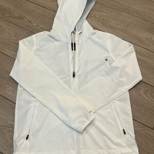 Vuori Renew Jacket XS White Hooded Lightweight Shell NWOT